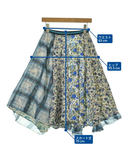 DIESEL（ディーゼル）ひざ丈スカート 青 サイズ:XXS レディース/2200642181268