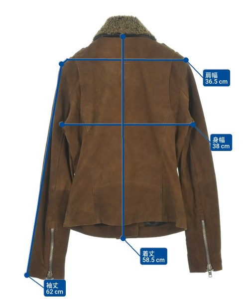 DIESEL（ディーゼル）ライダース 茶 サイズ:XXS レディース/2200625835096