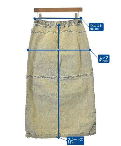 DIESEL（ディーゼル）ひざ丈スカート 紺 サイズ:25(S位) レディース/2200627210051