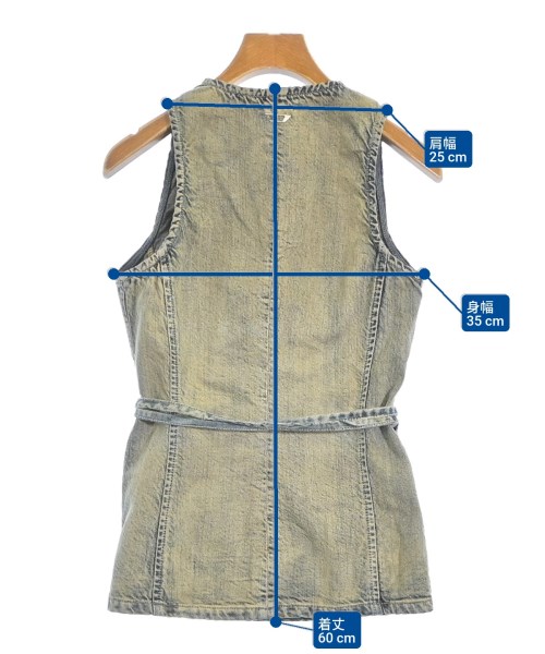 DIESEL（ディーゼル）ベスト 青 サイズ:XS レディース/2200632328147