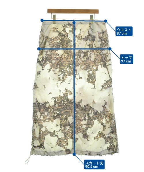 DIESEL（ディーゼル）ひざ丈スカート 白 サイズ:40(M位) レディース/2200620621038