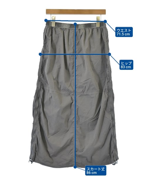 DIESEL（ディーゼル）ロング・マキシ丈スカート グレー サイズ:44(XL位) レディース/2200620621052