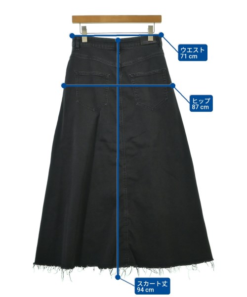 DIESEL（ディーゼル）ロング・マキシ丈スカート 黒 サイズ:27(M位) レディース/2200668553056
