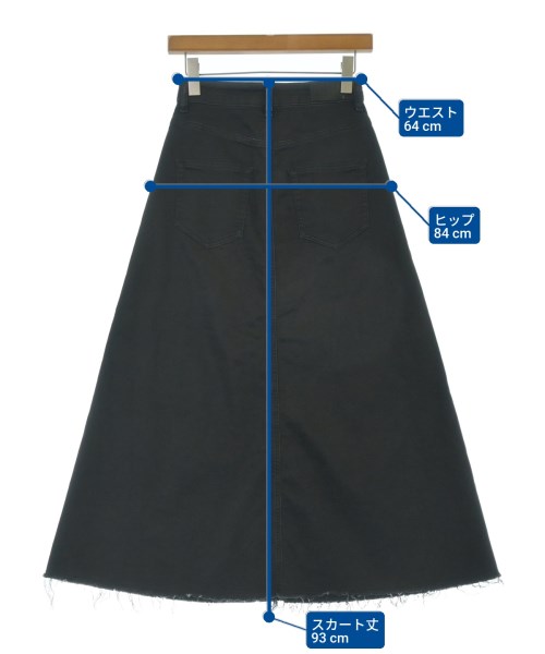 DIESEL（ディーゼル）ロング・マキシ丈スカート 黒 サイズ:23(XS位) レディース/2200672704154