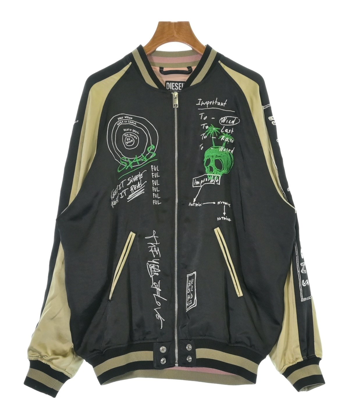 DIESEL（ディーゼル）スタジャン 黒 サイズ:S レディース