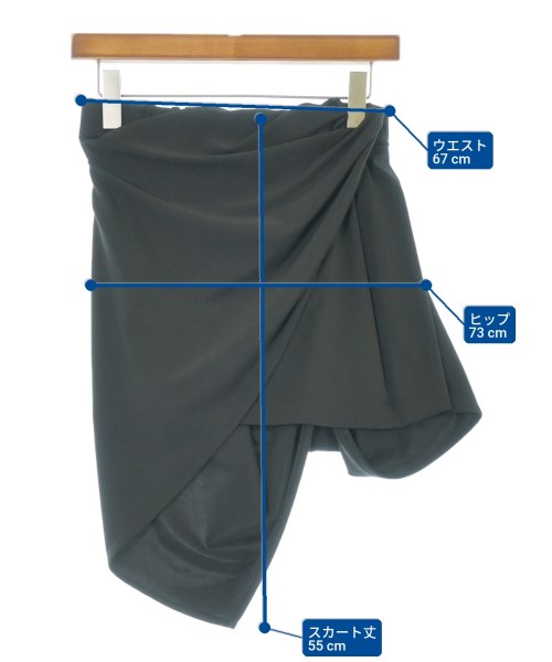 DIESEL（ディーゼル）ひざ丈スカート 黒 サイズ:XS レディース/2200675614740