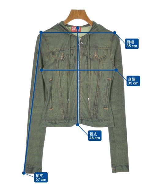 DIESEL（ディーゼル）パーカー カーキ サイズ:M レディース/2200674541054
