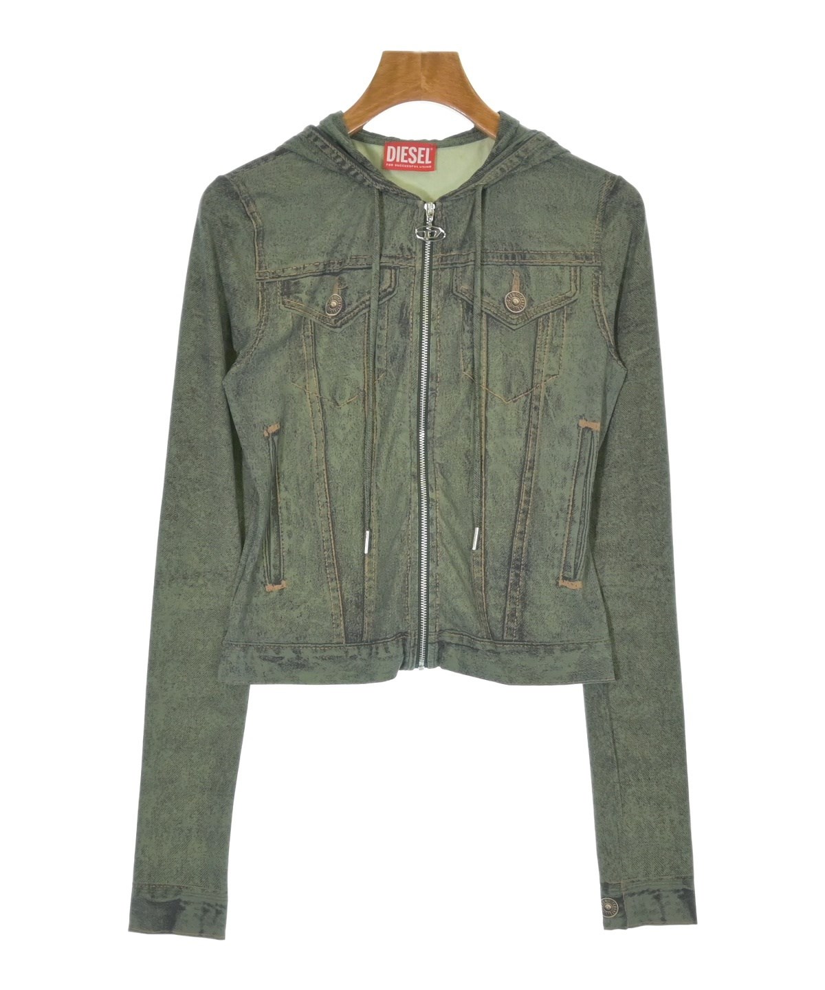 DIESEL（ディーゼル）パーカー カーキ サイズ:M レディース