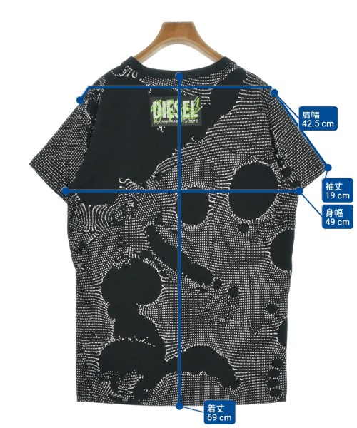 DIESEL（ディーゼル）Tシャツ・カットソー 黒 サイズ:S レディース/2200696233067