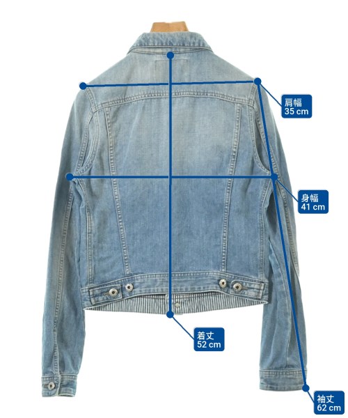DIESEL（ディーゼル）デニムジャケット 青 サイズ:XS レディース/2200697937025