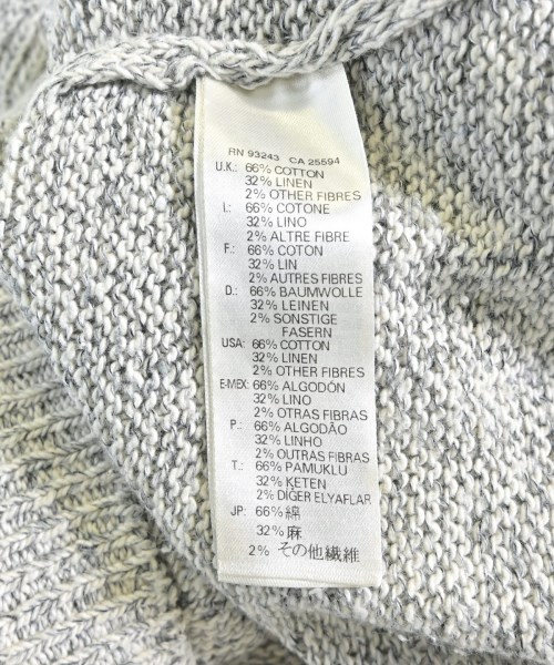 DIESEL（ディーゼル）カーディガン グレー サイズ:S レディース/2200625981489