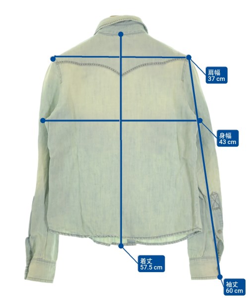 DIESEL（ディーゼル）カジュアルシャツ 青 サイズ:XS レディース/2200625981830