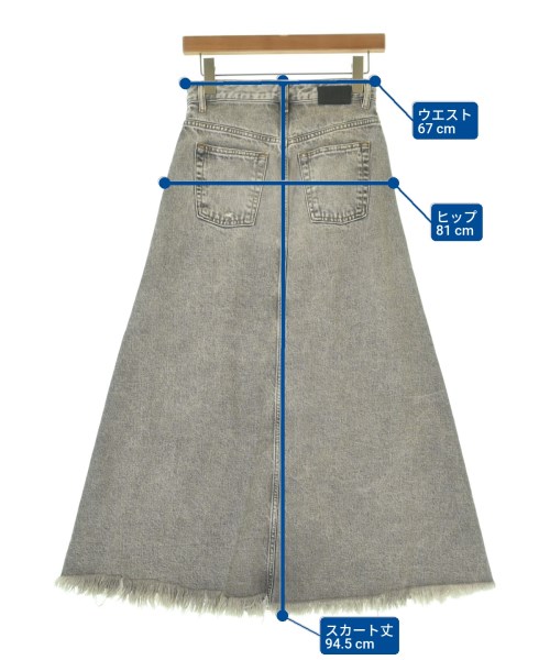 DIESEL（ディーゼル）ロング・マキシ丈スカート グレー サイズ:24(S位) レディース/2200657070014