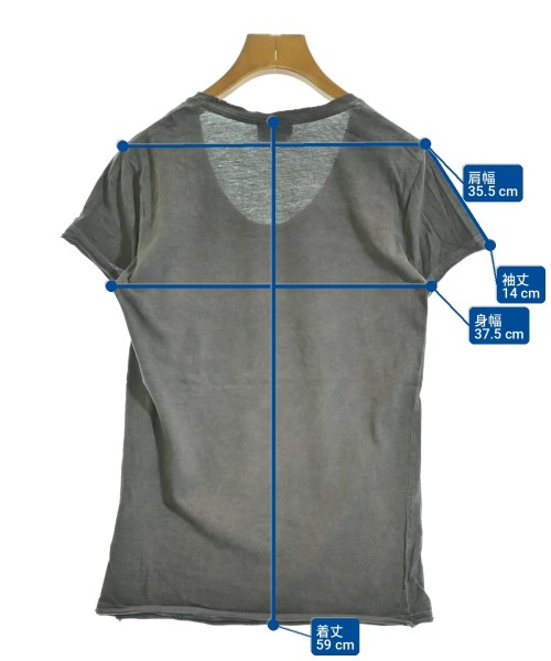 DIESEL（ディーゼル）Tシャツ・カットソー グレー サイズ:S レディース/2200709794202