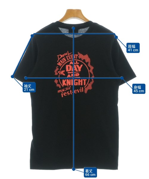 DIESEL（ディーゼル）Tシャツ・カットソー 黒 サイズ:XS レディース/2200708399033