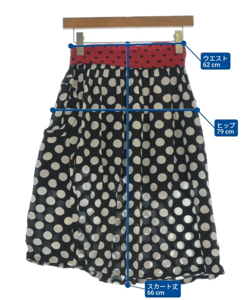 DIESEL（ディーゼル）ひざ丈スカート 黒 サイズ:23(XS位) レディース/2200648103011