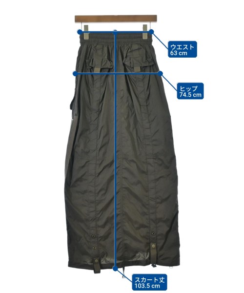 DIESEL（ディーゼル）ロング・マキシ丈スカート カーキ サイズ:38(M位) レディース/2200703766076