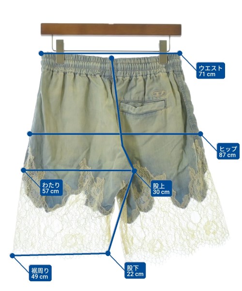 DIESEL（ディーゼル）ショートパンツ 青 サイズ:XXS レディース/2200708052020