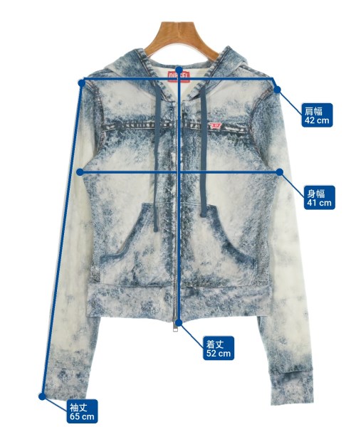 DIESEL（ディーゼル）パーカー 青 サイズ:M レディース/2200664724085