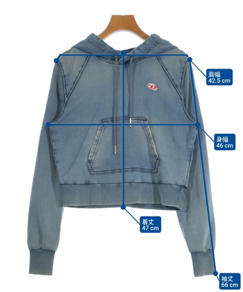 DIESEL（ディーゼル）パーカー 青 サイズ:M レディース/2200664983031