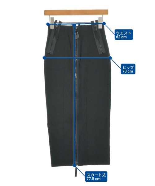 DIESEL（ディーゼル）ひざ丈スカート 黒 サイズ:25(S位) レディース/2200666609052