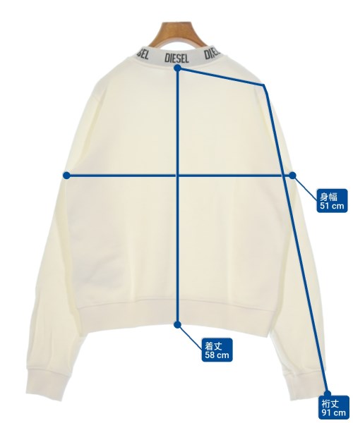 DIESEL（ディーゼル）スウェット 白 サイズ:M レディース/2200671737054