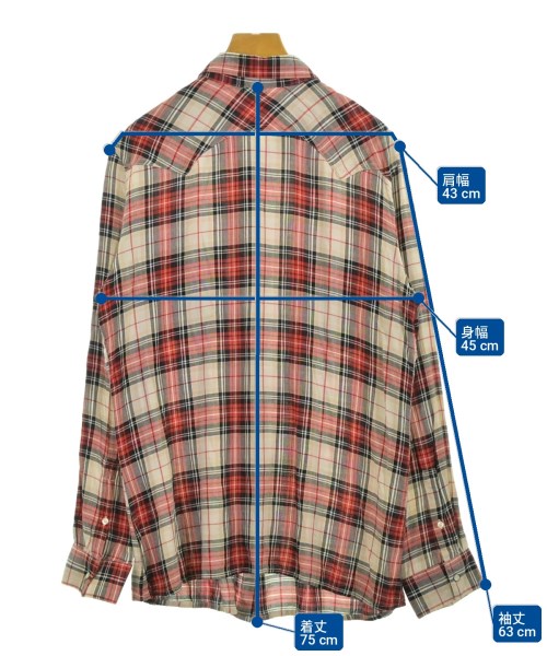 DIESEL（ディーゼル）カジュアルシャツ 赤 サイズ:XL レディース/2200717426218