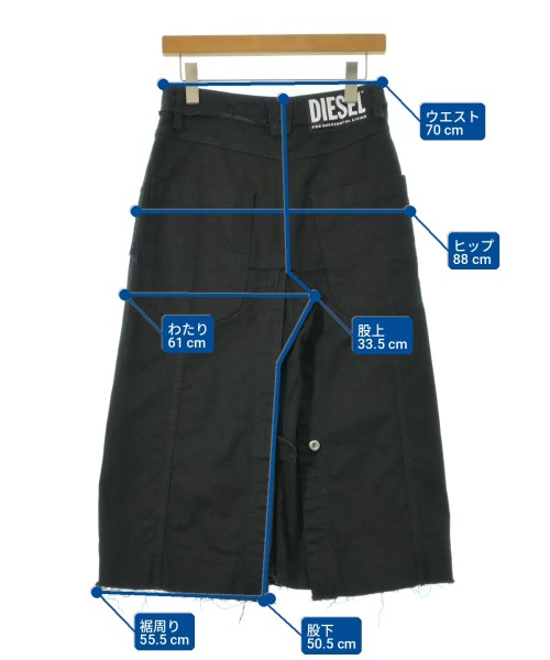 DIESEL（ディーゼル）デニムパンツ 黒 サイズ:25(S位) レディース/2200725320102