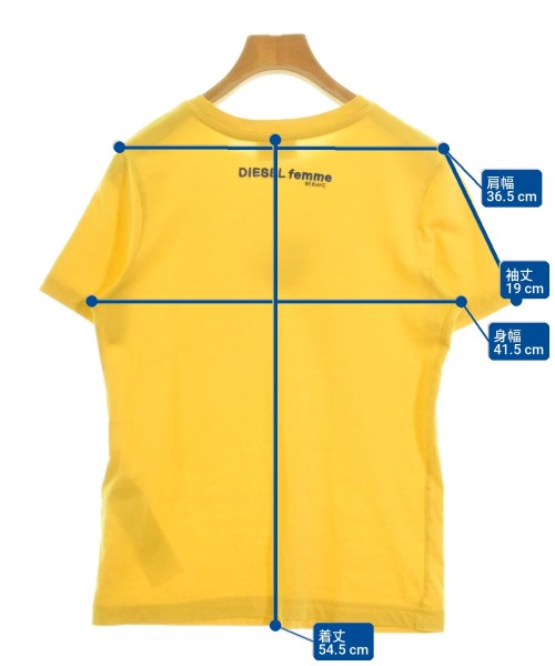 DIESEL（ディーゼル）Tシャツ・カットソー 黄 サイズ:S レディース/2200721497051