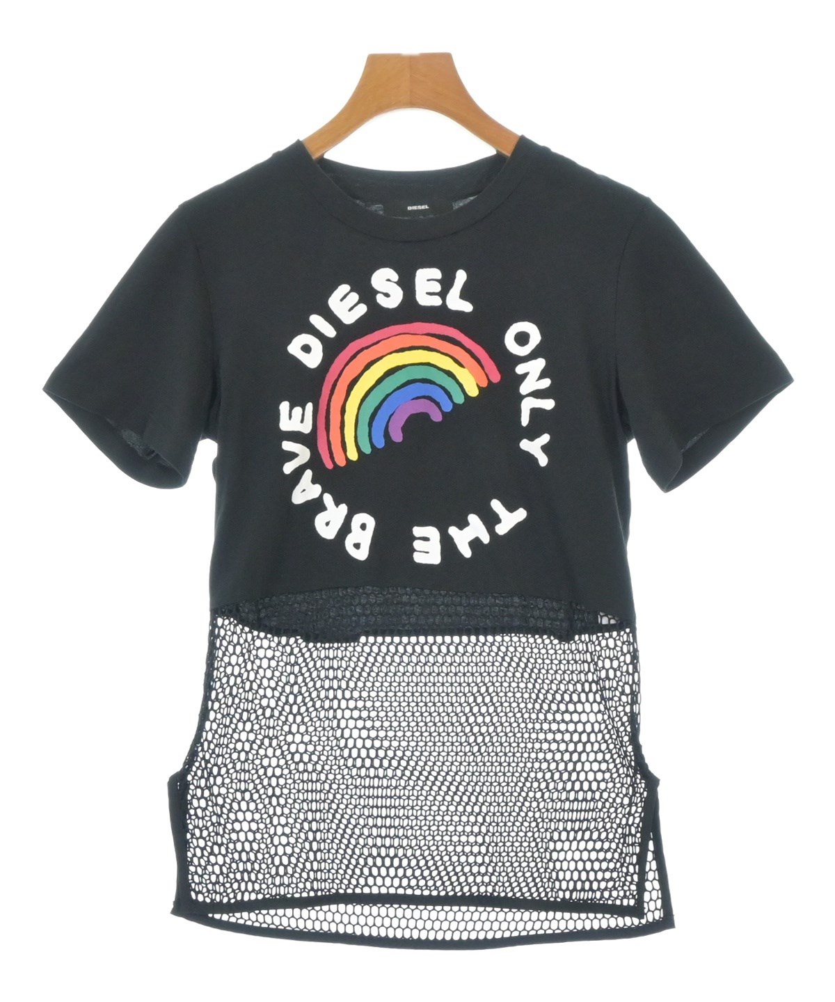 DIESEL　カットソー DIESEL (ディーゼル) ロゴプリント クルーネック 半袖 Tシャツ T
