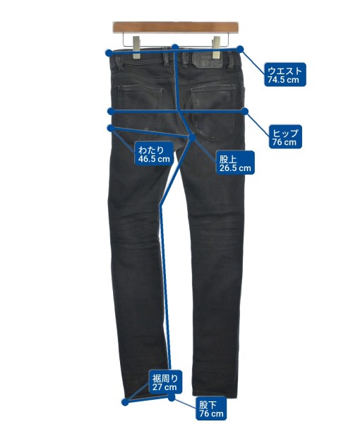 DIESEL（ディーゼル）デニムパンツ 黒 サイズ:26(M位) レディース/2200686131090
