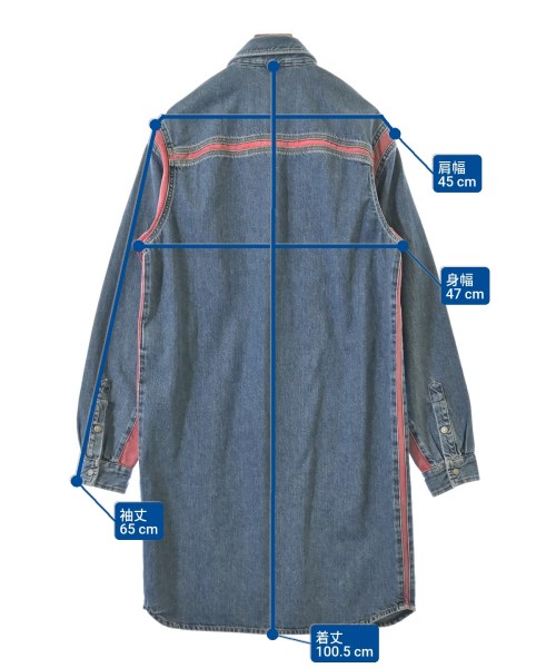 DIESEL（ディーゼル）シャツワンピース 紺 サイズ:XS レディース/2200690968026