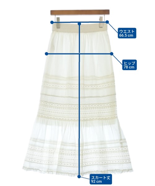 JOURNAL STANDARD（ジャーナルスタンダード）ロング・マキシ丈スカート 白 サイズ:-(M位) レディース/2200635519108