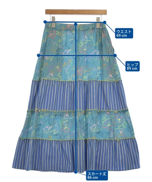 FRAPBOIS（フラボア）ロング・マキシ丈スカート 青 サイズ:1(S位) レディース/2200574056078