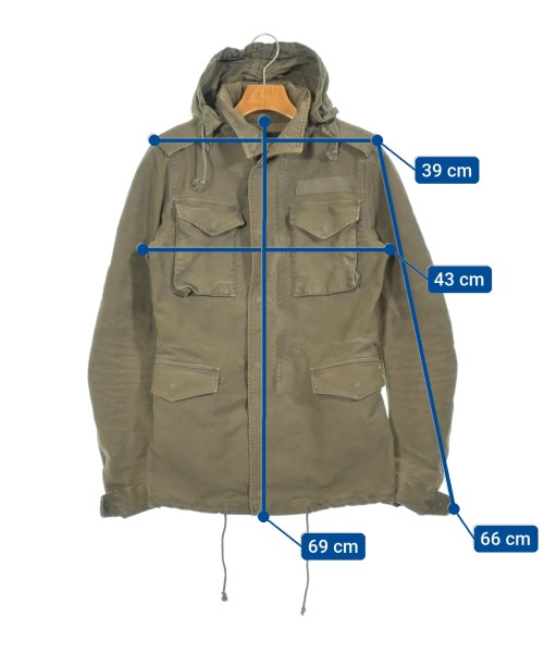 AKM（エーケーエム）ミリタリーブルゾン カーキ サイズ:S メンズ/2200549923039
