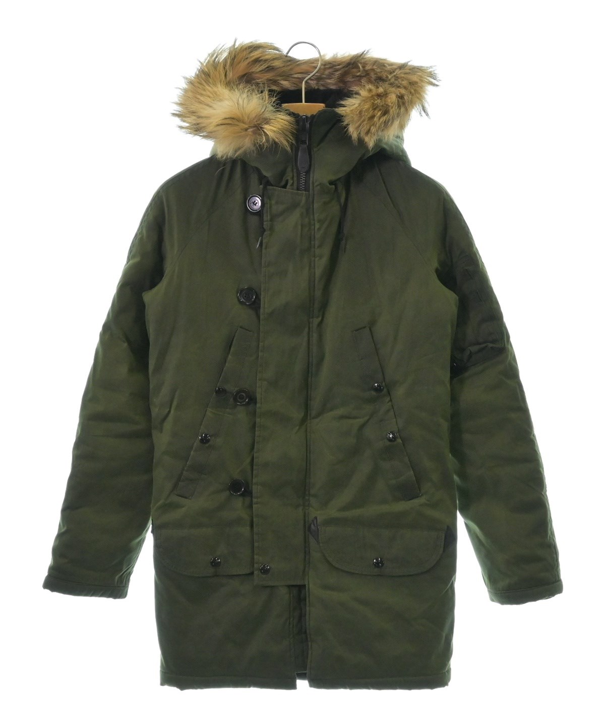 AKM エーケーエム モッズコート メンズ 【古着】【中古】 AKM（エーケーエム）モッズコート カーキ サイズ:30(XXS位) メンズ