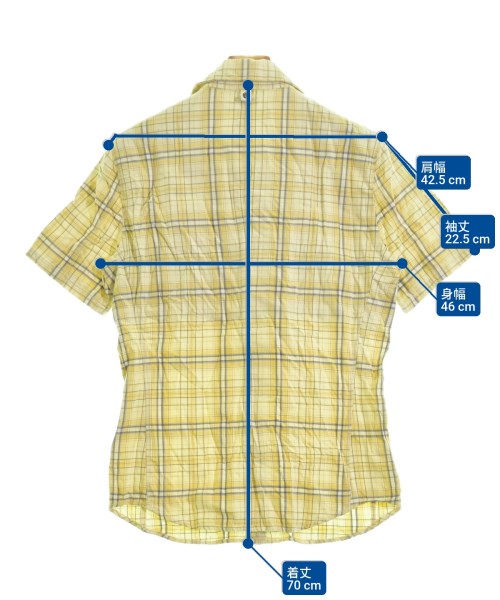 wjk（ダブルジェイケイ）カジュアルシャツ 黄 サイズ:L メンズ/2200673992093