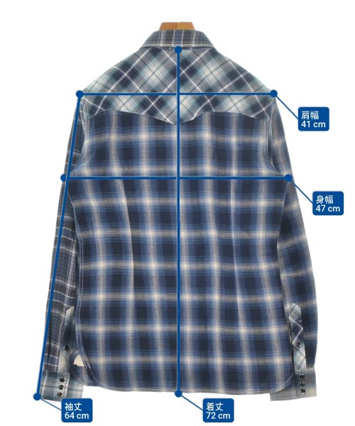 AKM（エーケーエム）カジュアルシャツ 青 サイズ:M メンズ/2200673992147