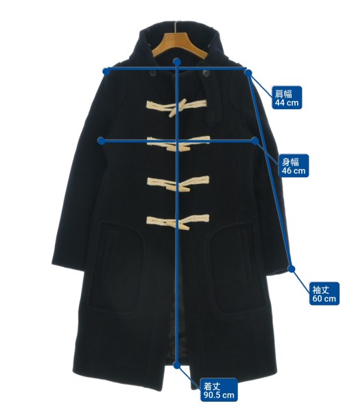 muller of yoshiokubo（ミュラーオブヨシクボ）ダッフルコート 黒 サイズ:38(M位) レディース/2200639302010