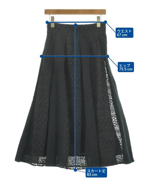 muller of yoshiokubo（ミュラーオブヨシクボ）ロング・マキシ丈スカート 黒 サイズ:-(M位) レディース/2200620874014