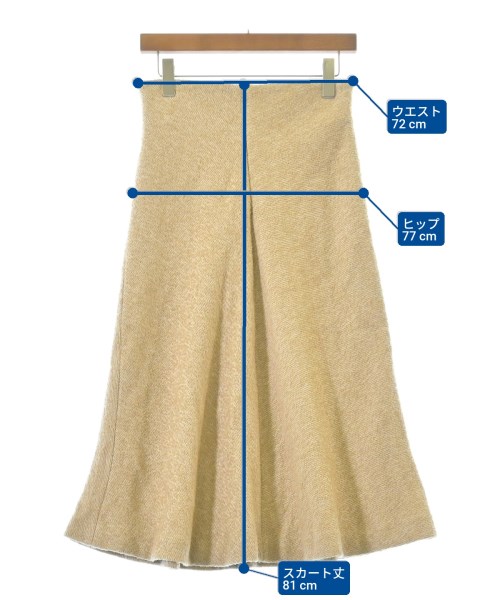 muller of yoshiokubo（ミュラーオブヨシオクボ）ひざ丈スカート ベージュ サイズ:40(M位) レディース/2200658975011