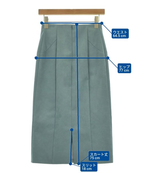 muller of yoshiokubo（ミュラーオブヨシオクボ）ひざ丈スカート 青 サイズ:36(S位) レディース/2200662282037
