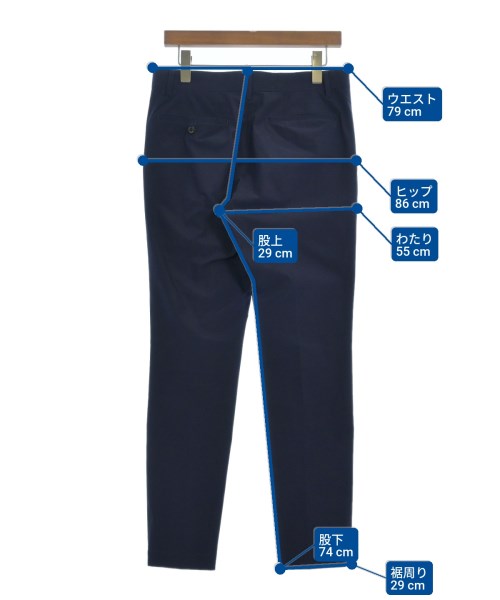 JUN HASHIMOTO（ジュンハシモト）スラックス 紺 サイズ:2(M位) メンズ/2200554441047