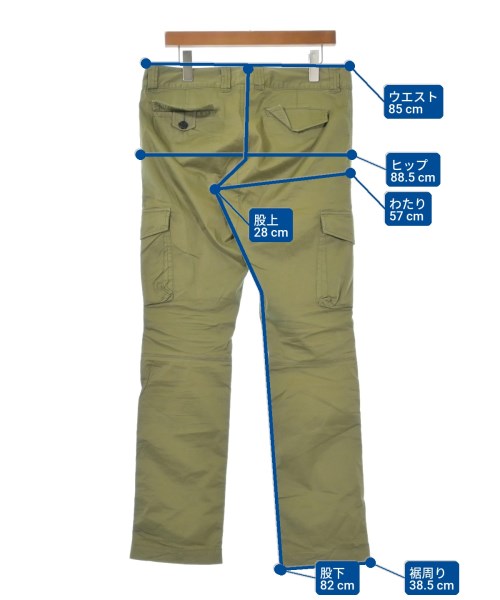 JUN HASHIMOTO（ジュンハシモト）カーゴパンツ カーキ サイズ:4(XL位) メンズ/2200634226106