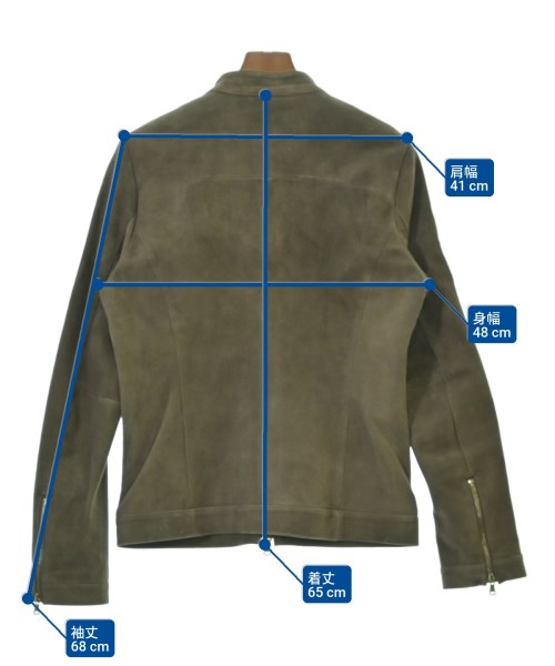 JUN HASHIMOTO（ジュンハシモト）ライダース 茶 サイズ:3(L位) メンズ/2200628609038