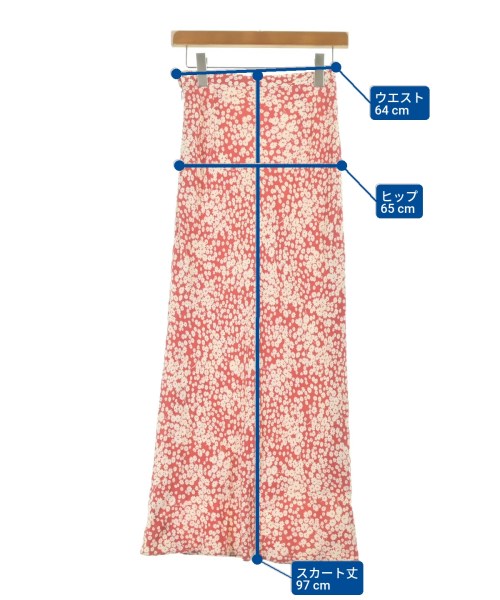 EDIT.FOR LULU（エディットフォールル）ロング・マキシ丈スカート 赤 サイズ:34(XS位) レディース/2200636782402