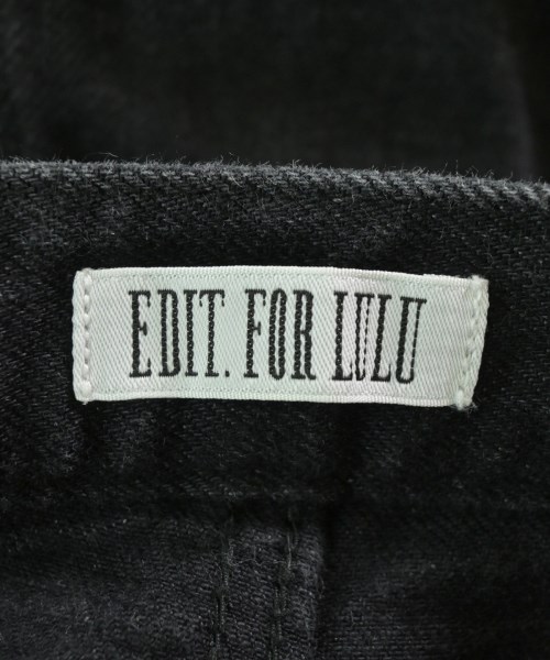 EDIT.FOR LULU（エディットフォールル）デニムパンツ 黒 サイズ:34(XS位) レディース/2200667843059