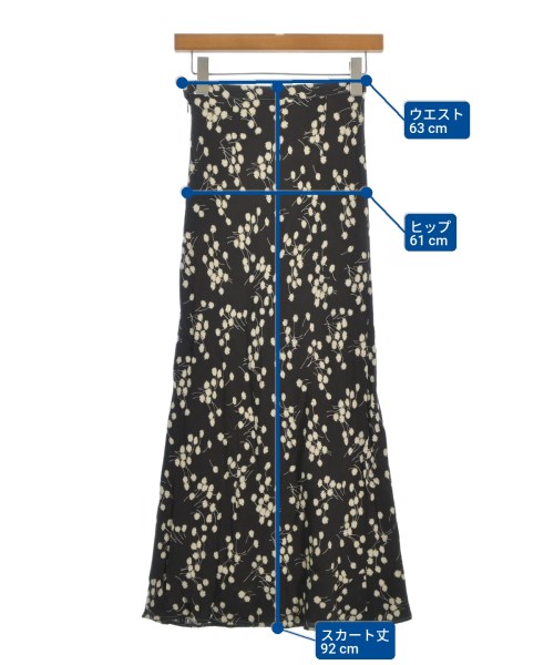 EDIT.FOR LULU（エディットフォールル）ロング・マキシ丈スカート 黒 サイズ:34(XS位) レディース/2200645811070