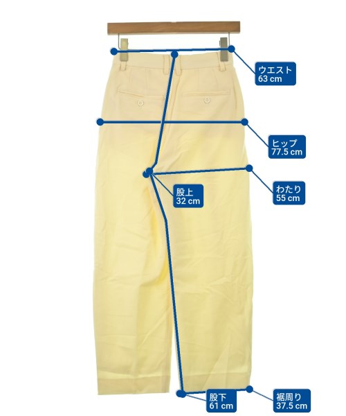 EDIT.FOR LULU（エディットフォールル）スラックス 黄 サイズ:36(S位) レディース/2200665635076