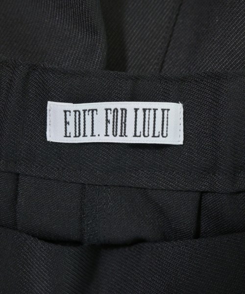 EDIT.FOR LULU（エディットフォールル）クロップドパンツ 黒 サイズ:34(XS位) レディース/2200686761402